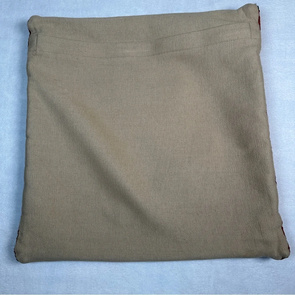 Pottery Barn kilim pillow Cover case western southwest red rust burgundy‎ boho